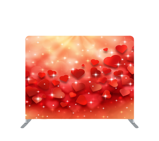 Pillowcase Tension Backdrop Heart Sparkles