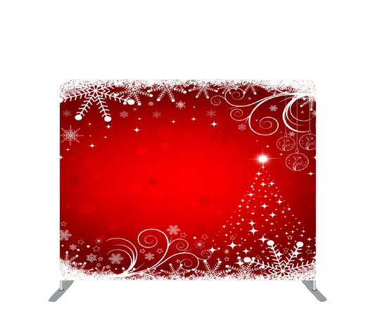 Pillowcase Tension Backdrop Holiday Red Flakes