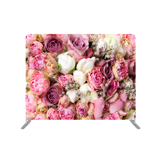 Pillowcase Tension Backdrop Light Pink Roses