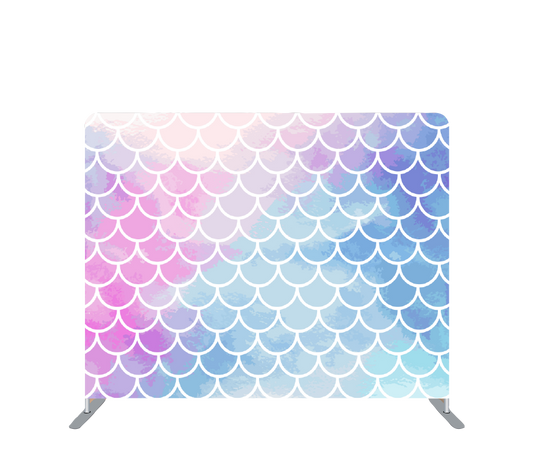 Pillowcase Tension Backdrop Light purple blue mermaid