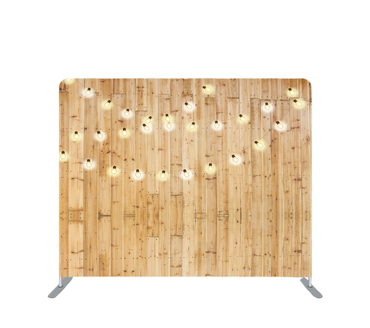 Pillowcase Tension Backdrop Medium Wooden Bulbs