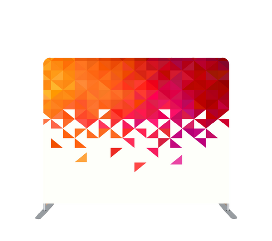 Pillowcase Tension Backdrop Orange and Red Geo