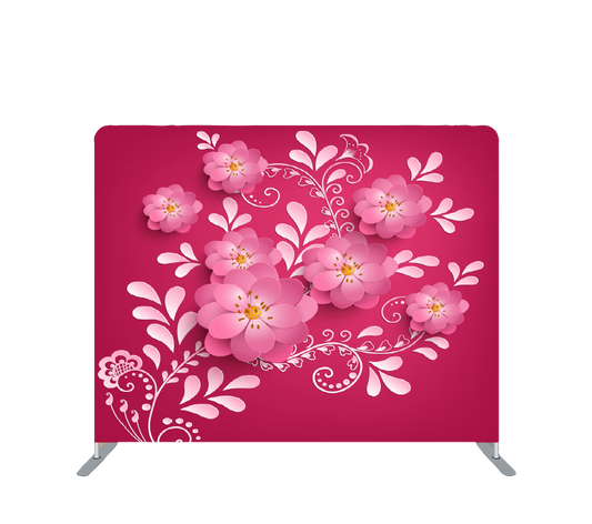 Pillowcase Tension Backdrop Pink Flower Swivel