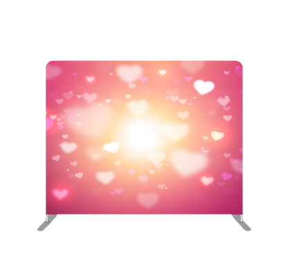 Pillowcase Tension Backdrop Pink Heart Bokeh