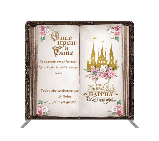 Pillowcase Tension Backdrop Pink Storybook Talebook Once upon a time