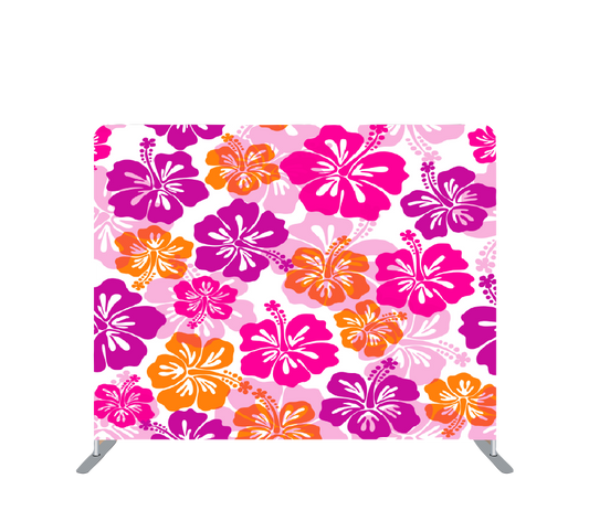 Pillowcase Tension Backdrop Purple and Pink Flowers