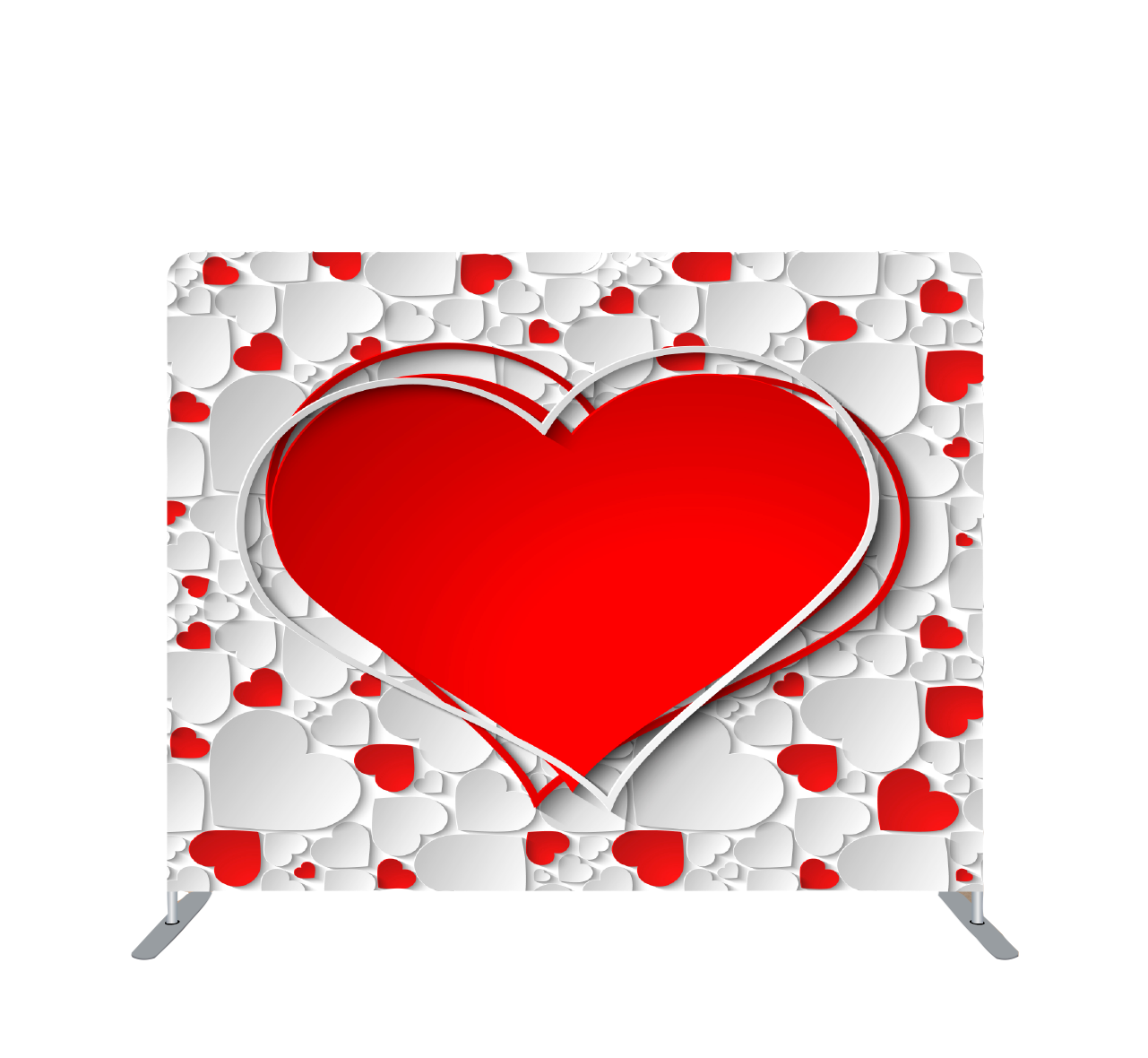 Pillowcase Tension Backdrop Red Heart