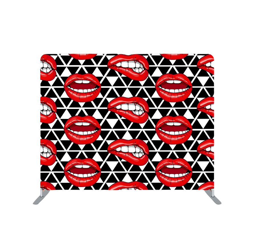 Pillowcase Tension Backdrop Red Lipstick