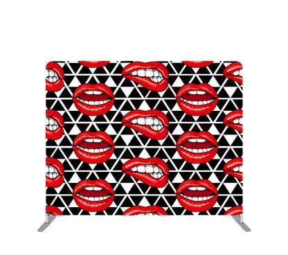 Pillowcase Tension Backdrop Red Lipstick