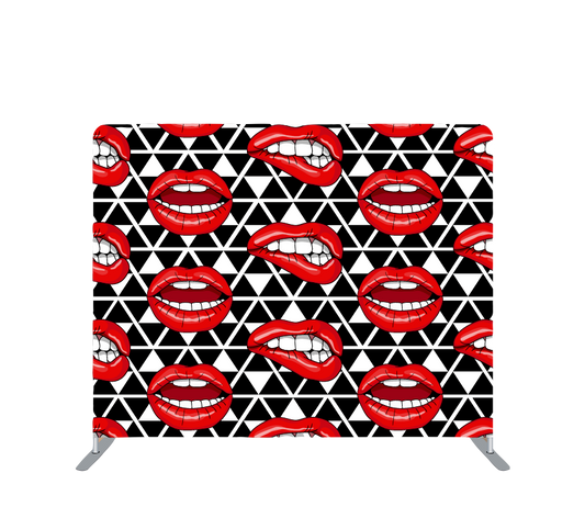 Pillowcase Tension Backdrop Red Lipstick