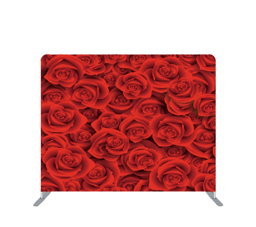 Pillowcase Tension Backdrop Red Roses