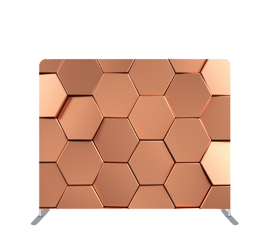 Pillowcase Tension Backdrop Rose Gold Hexagon