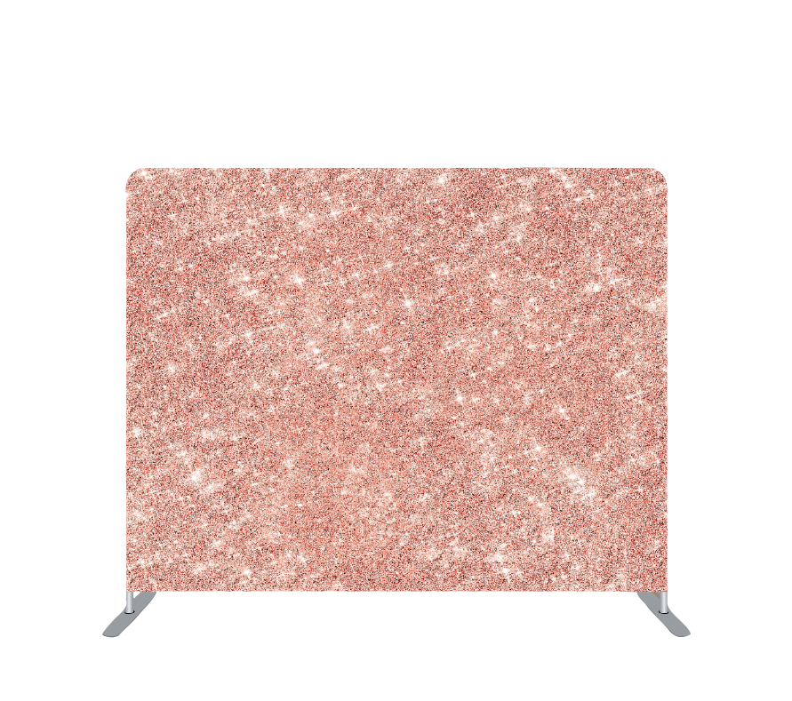 Pillowcase Tension Backdrop Rose Gold Sparkle