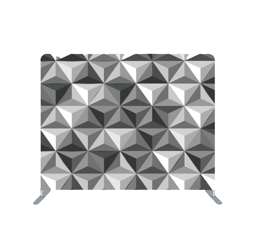 Pillowcase Tension Backdrop Silver Geometric