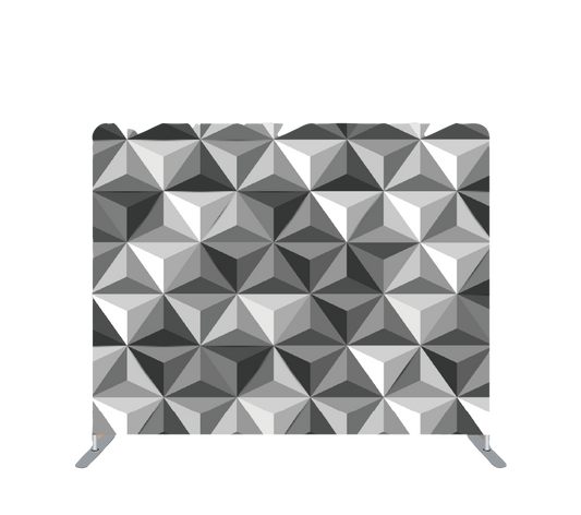 Pillowcase Tension Backdrop Silver Geometric