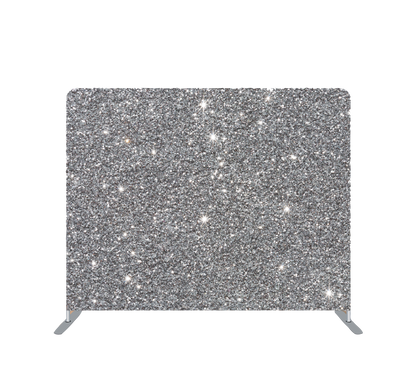 Pillowcase Tension Backdrop Silver Sparkle Printed- Not Real Sequin Fabric- Not Shiny