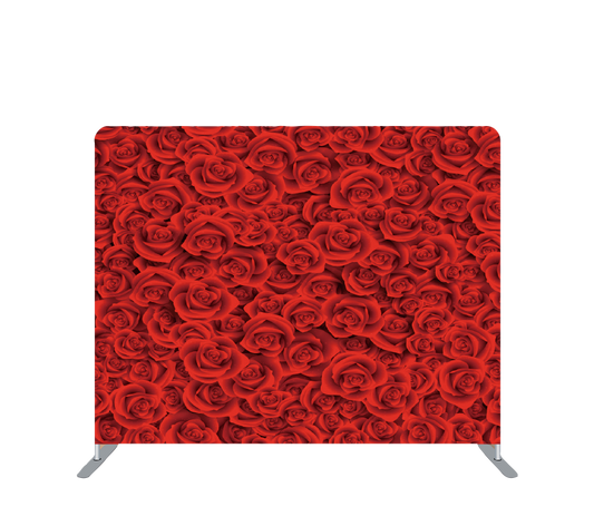 Pillowcase Tension Backdrop Small Red Roses