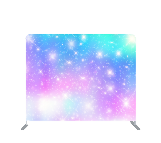 Pillowcase Tension Backdrop Sparkly Purple Blue