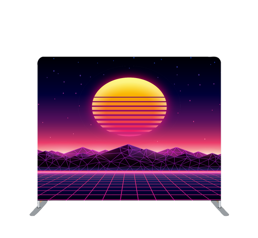 Pillowcase Tension Backdrop Sunset Geometric