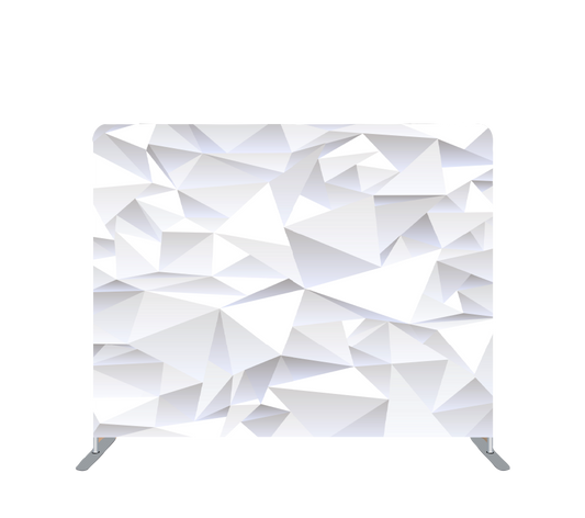 Pillowcase Tension Backdrop White Geometric