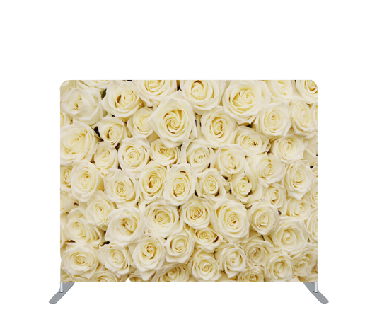 Pillowcase Tension Backdrop White Rose Abstract