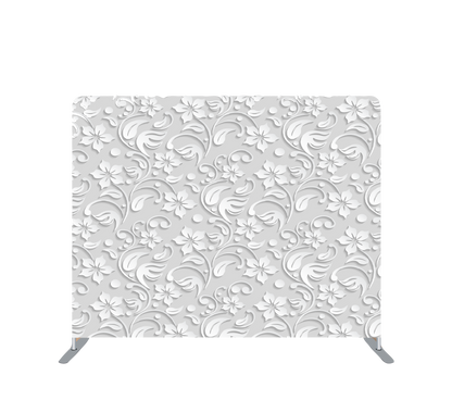 Pillowcase Tension Backdrop White Spiral Floral