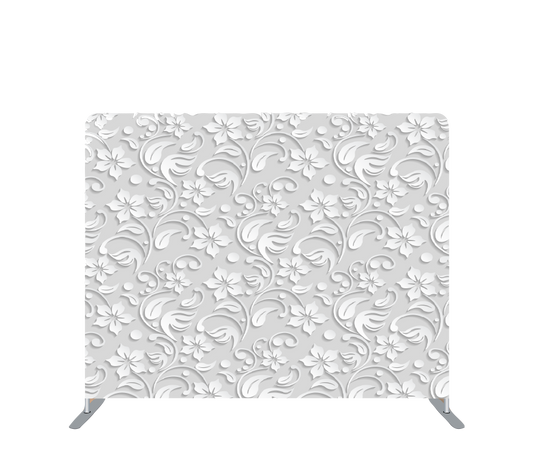 Pillowcase Tension Backdrop White Spiral Floral