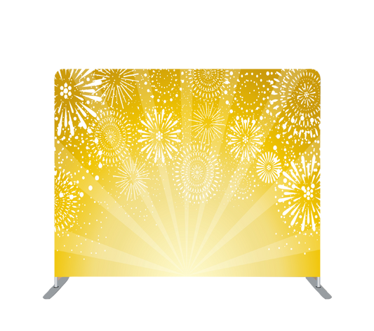 Pillowcase Tension Backdrop Yellow Fireworks