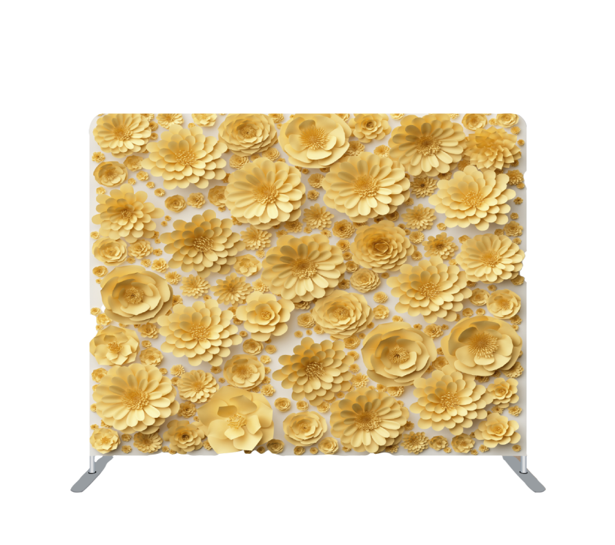 Pillowcase Tension Backdrop Yellow Floral