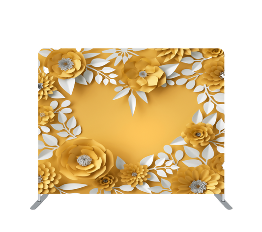 Pillowcase Tension Backdrop Yellow Paper Heart