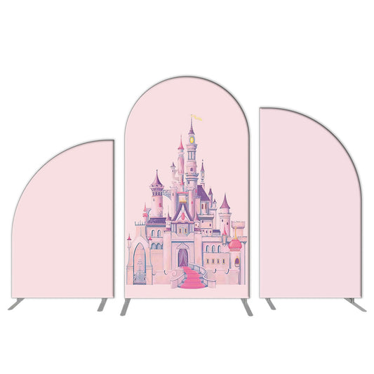 Pink Castle Chiara Backdrop Cover for Girls Birthday Party Backdrop