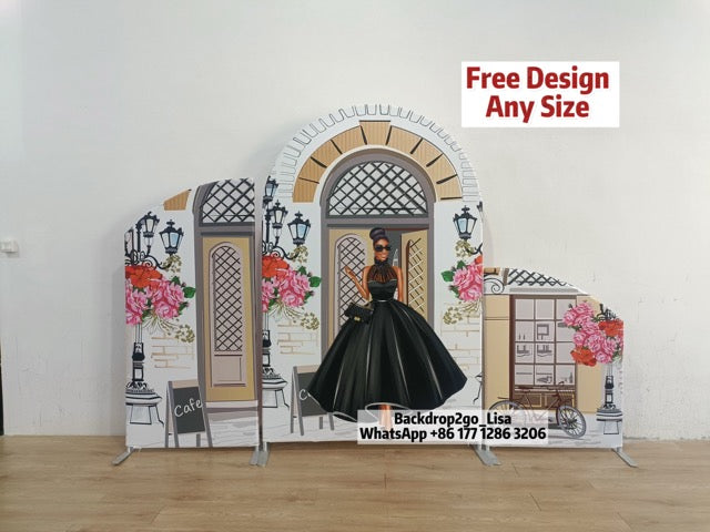 Fashion Girl for Birthday Chiara Wall Personailzed Backdrop