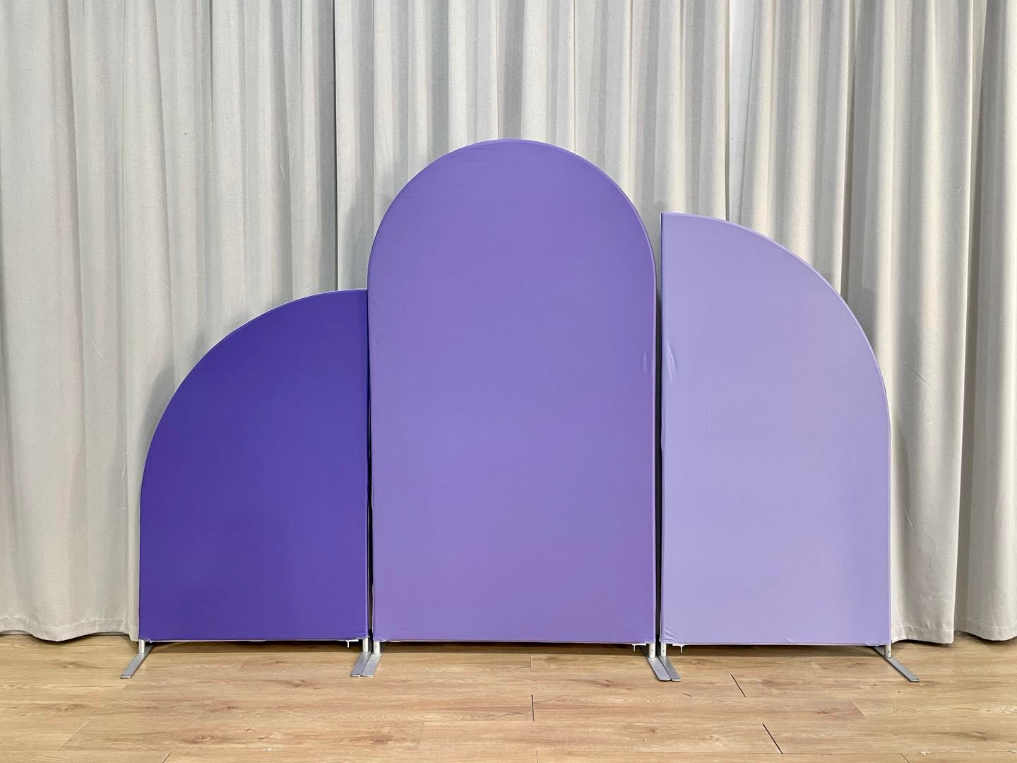 Solid Royal Purple and Lavender Purple Mermaid Arch Backdrop