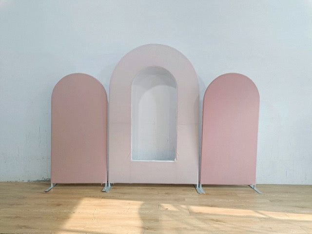 Chestnut Backdrop Solid Light Chestnut and Nude Combination Open Backdrop Arch for ...