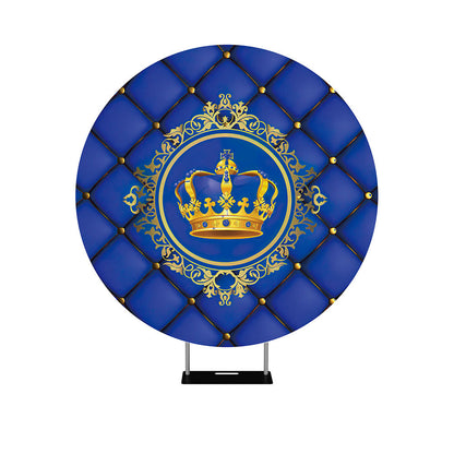 Royal Blue Birthday Round Backdrop Cover