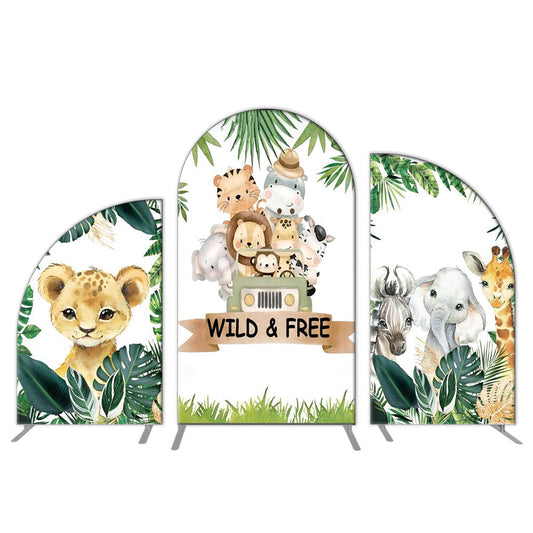 Safari Personailzed Backdrop for Wild One Birthday Party Backdrop Cover