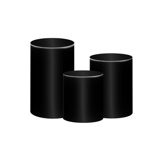 Photo of Solid Black Pedestal Cylinder Cover