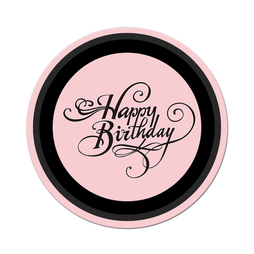 Solid Pink Birthday Round Backdrop Cover