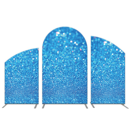 Photo of Sparkle Aqua Blue Glitter Arch Backdrop