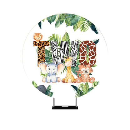 Sweet Two Woodland Round Backdrop Cover