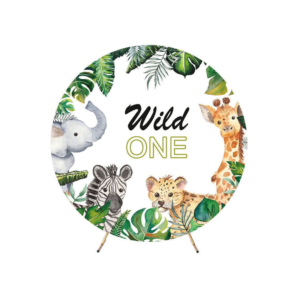 Wild One Round Backdrop Cover