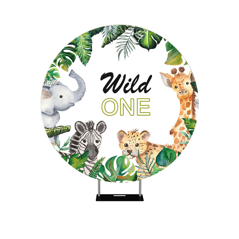 Wild One Round Backdrop Cover