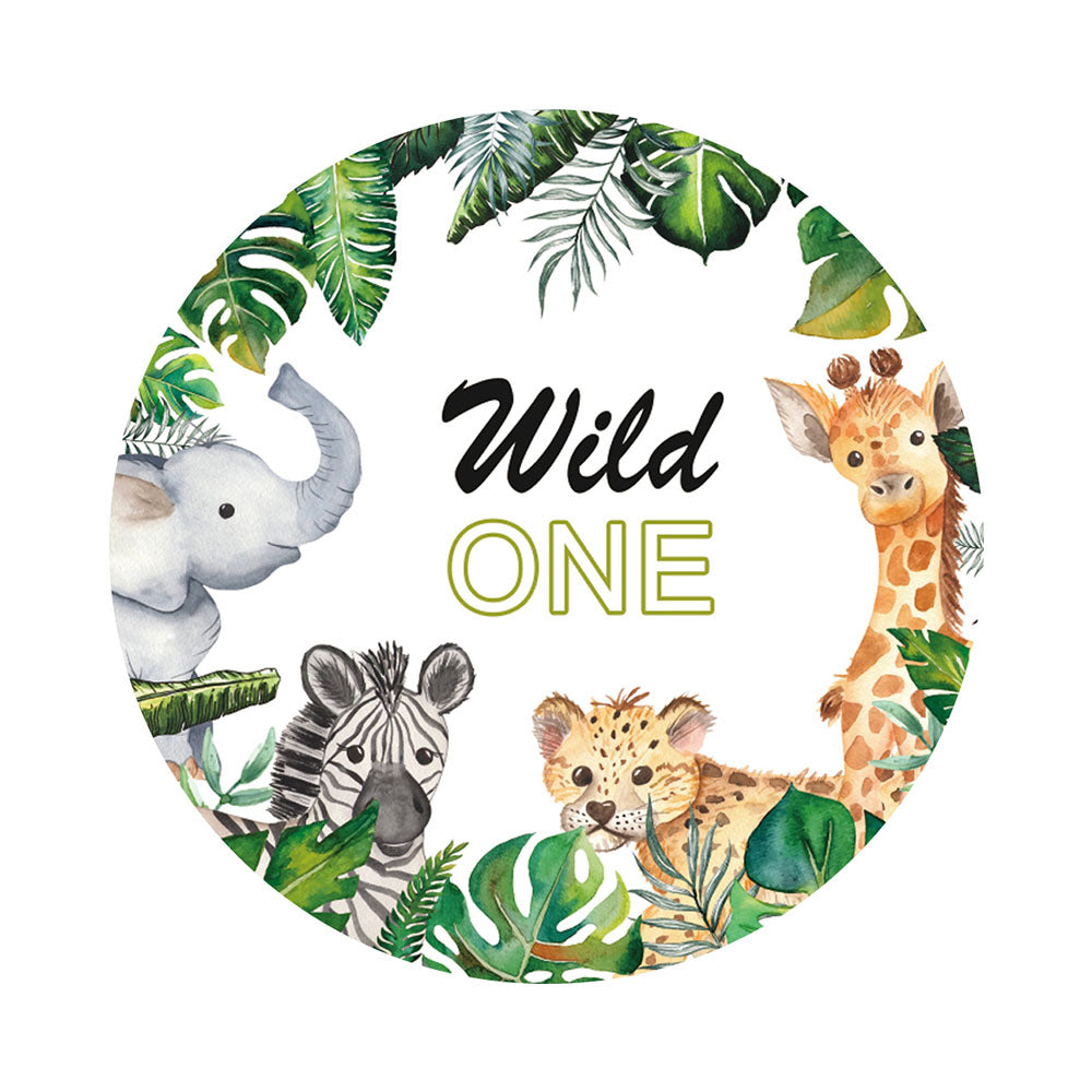 Wild One Round Backdrop Cover for First Birthday – Backdrop2go