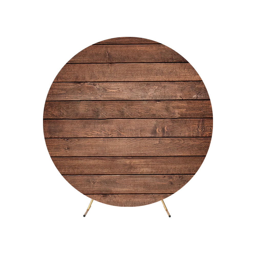 Wooden Round Backdrop Cover