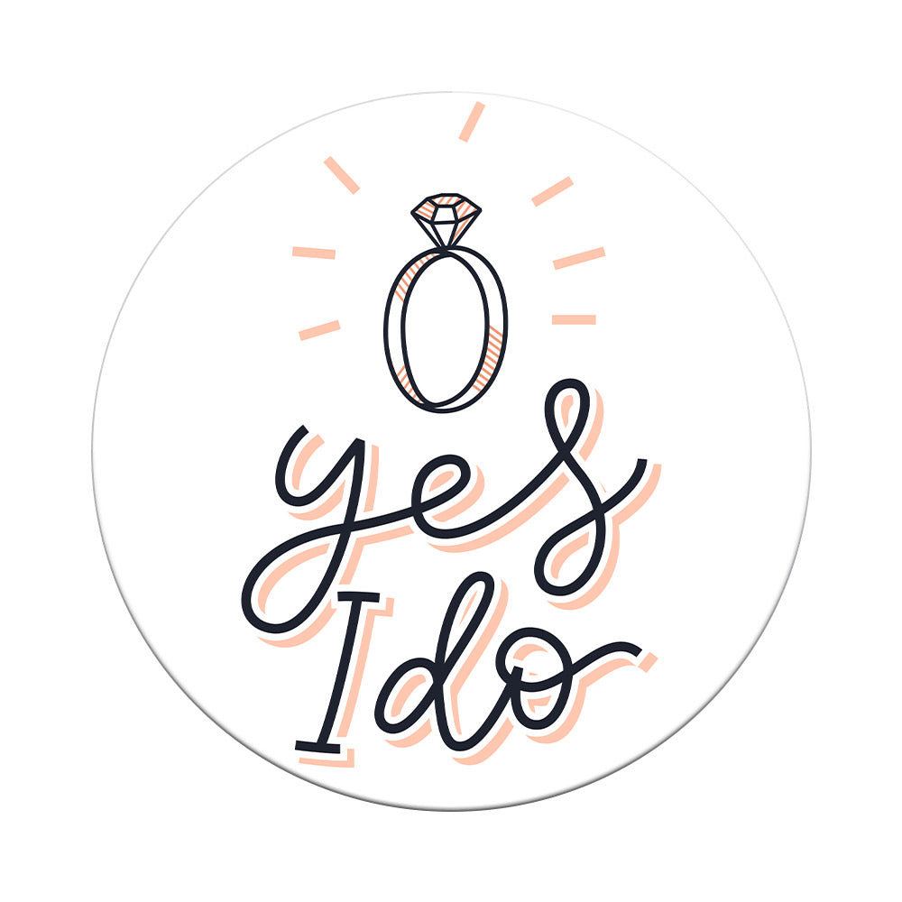 YES I DO Wedding Round Backdrop Cover