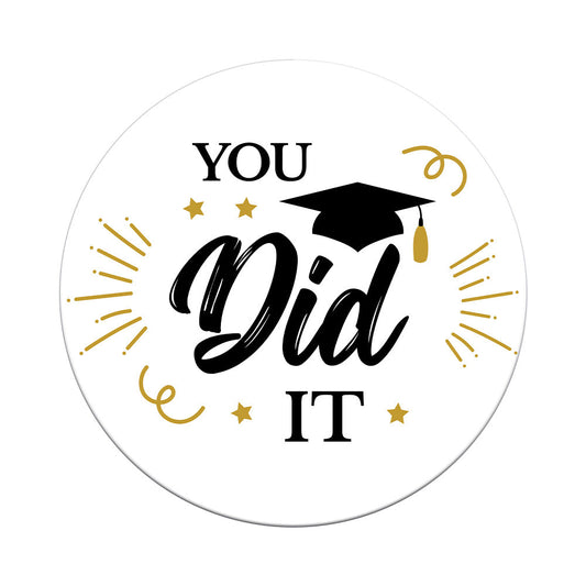 You Did IT Graduation Round Backdrop Cover